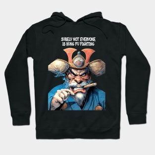 Puff Sumo: Surely not everyone is kung fu fighting on a dark (Knocked Out) background Hoodie